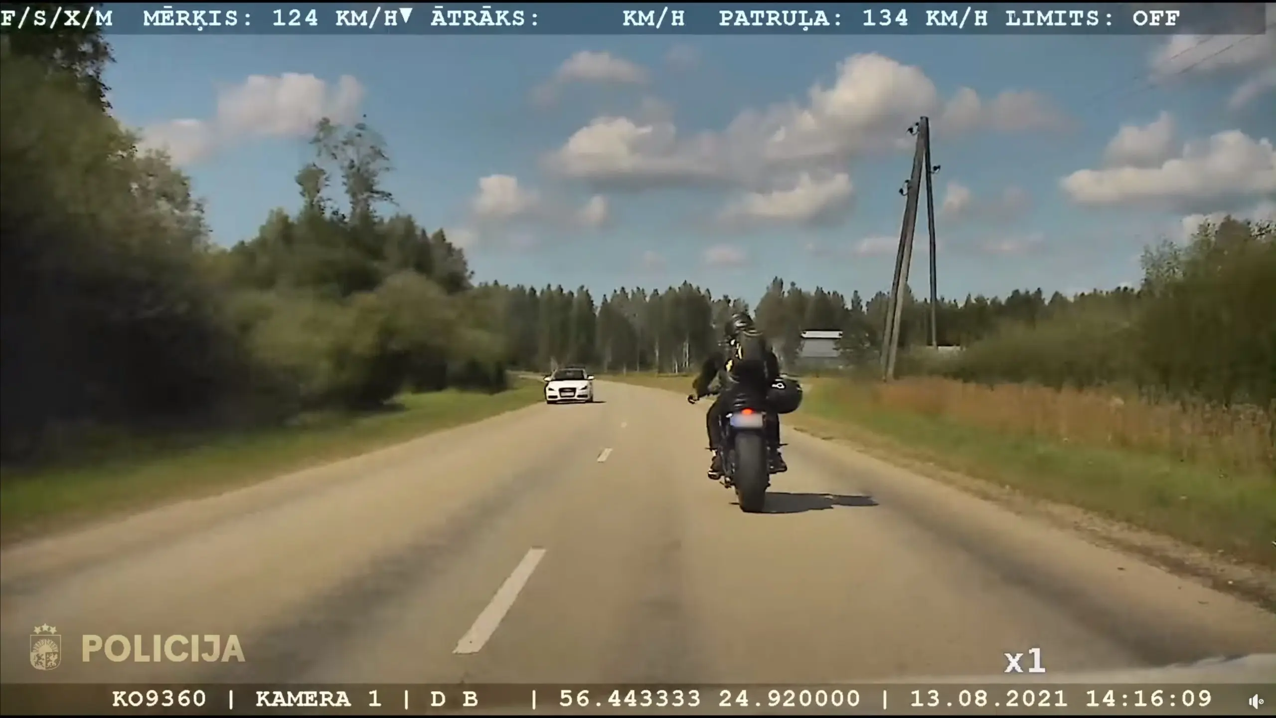 Läti politsei püüdis kinni 203 km/h kihutanud mootorratturi