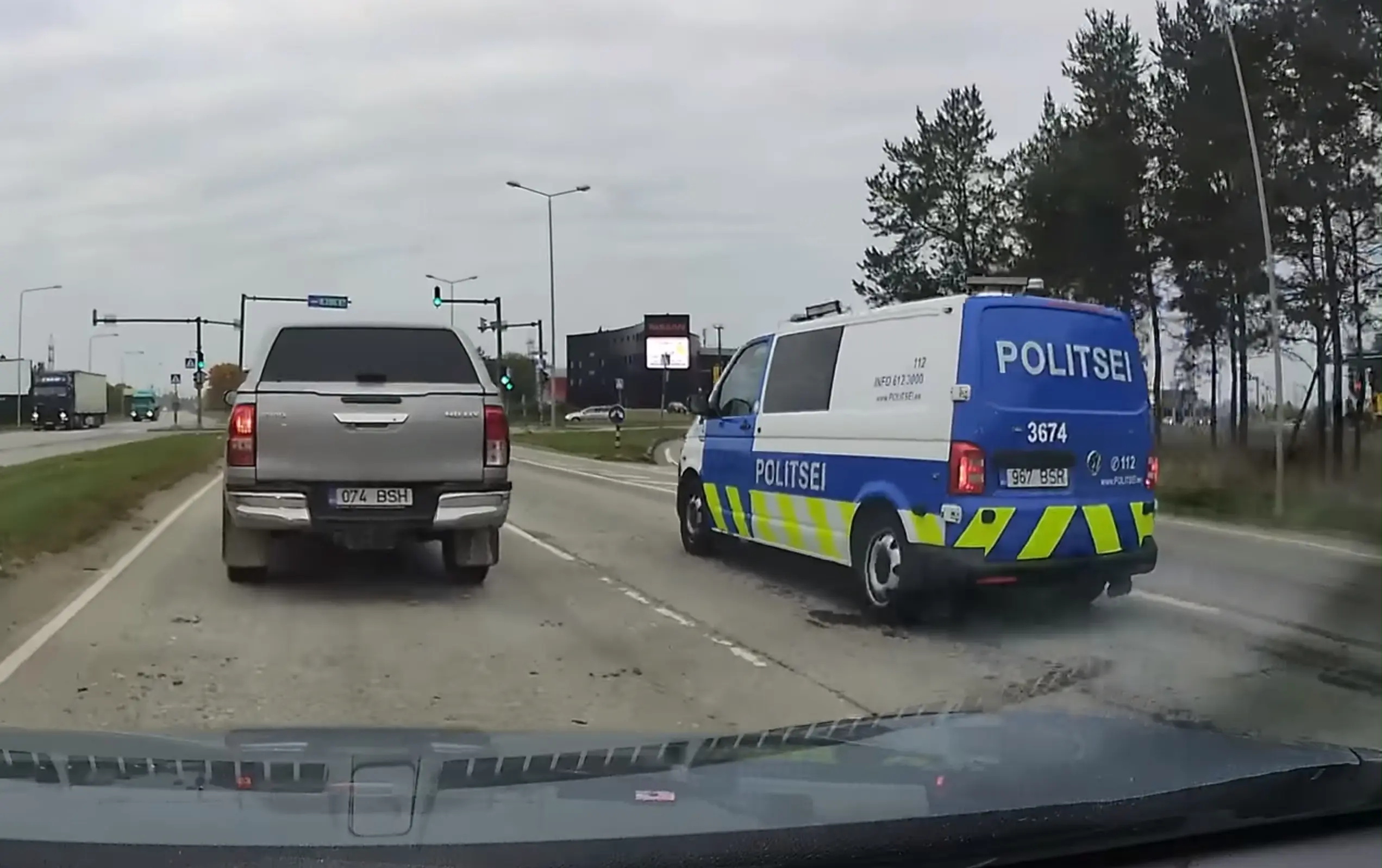 Ilmselt ehmus politseiauto peale