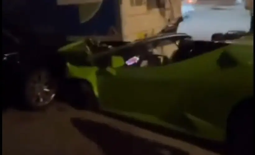 Oskamatu juht tegi Lamborghiniga avarii