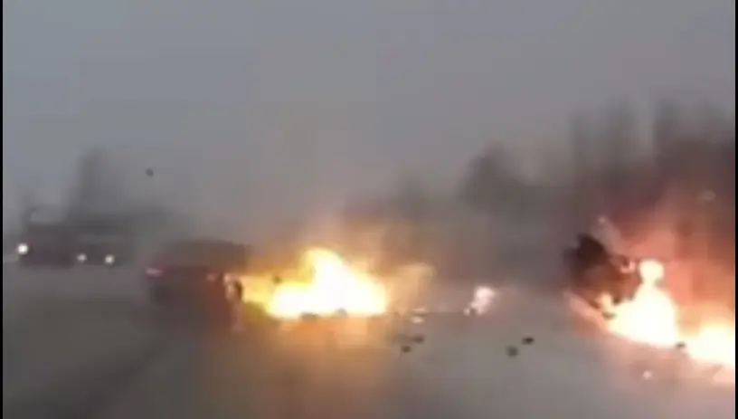 Võigas avarii leekidega